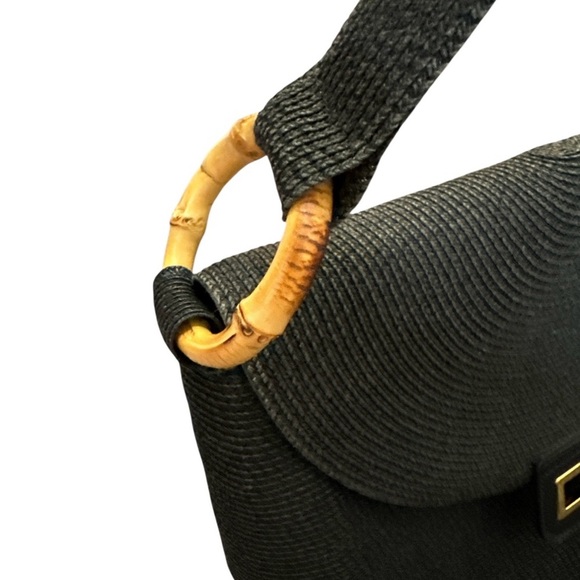 Eric Javits Black Squishee Shoulder Bag - Picture 4 of 7